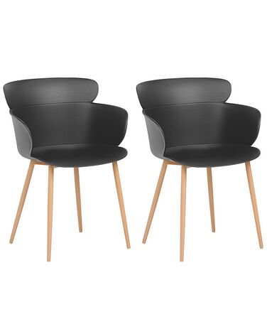 Esszimmerstuhl 2er Set SUMKLEY Schwarz