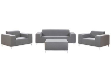 Lounge Set mit Tisch 5-Sitzer ROVIGO Grau