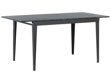 Ausziehbarer Esstisch NORLEY Schwarz 120/160 cm 80 cm