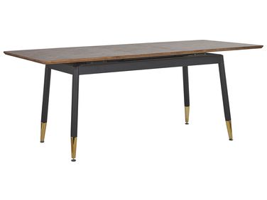 Extending Dining Table CALIFORNIA Dark Brown 160/200 cm 90 cm