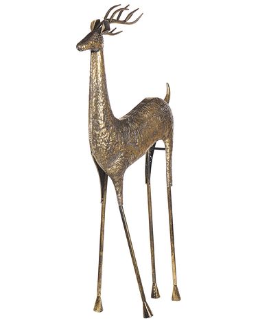 Freistehende Weihnachtsdekoration PELLO Rentier 126 cm Gold