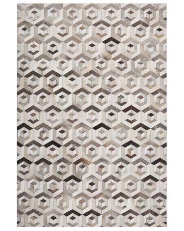 Rug TAVAK Beige 160 x 230 cm Leather