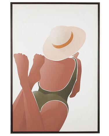 Canvas FELTRINA Frauenmotiv 63 x 99 cm Weiß