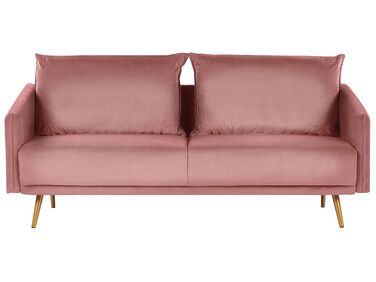 Sofa 3 Seater MAURA Velvet Pink