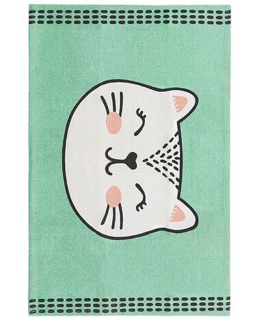 Kids Rug HOWRAH Light Green 60 x 90 cm Cotton