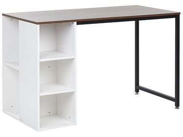 Home Office Desk DESE Brown/ White 120 cm 60 cm