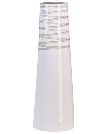 Dekovase TARRAGONA Keramik 57 cm Weiß