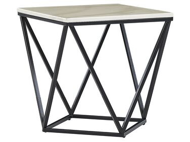 Beistelltisch MALIBU Marmor Optik / Schwarz