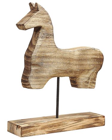 Dekofigur Pferd COLIMA Paulownia-Holz Hellbraun