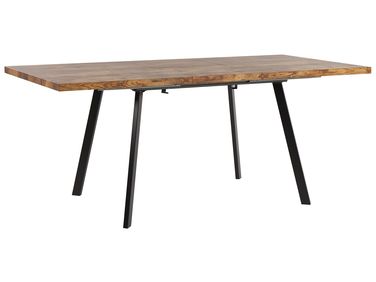 Ausziehbarer Esstisch HARLOW Dunkelbraun 140/180 cm 90 cm