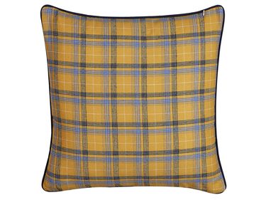Throw Cushion DICENTRA 45 x 45 cm Yellow Checked
