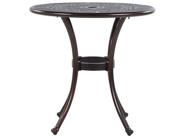 Outdoor Bistrotisch BOVINO 65 cm 65 cm Metall Dunkelbraun