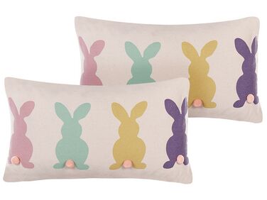 Dekokissen 2er Set CLUSIA 30 x 50 cm Beige