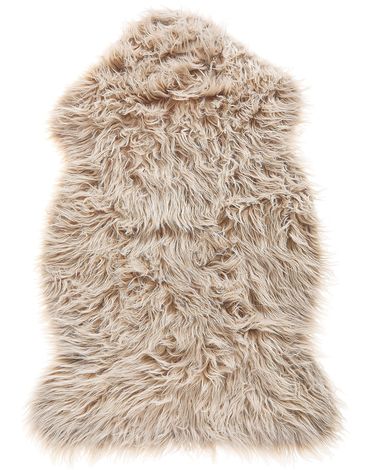Faux Fur Rug MUNGO Beige 63 x 95 cm