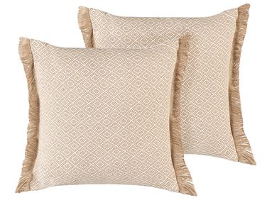 Dekokissen 2er Set LONAR 45 x 45 cm Sandbeige