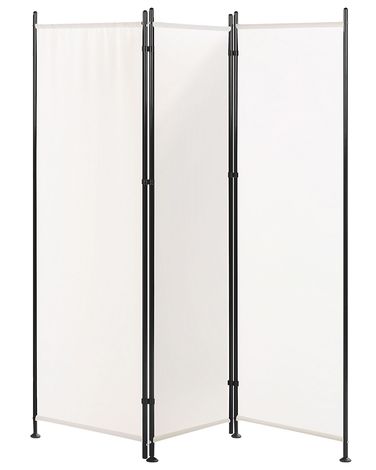 3 Panel Room Divider NARNI White 160 cm 170 cm