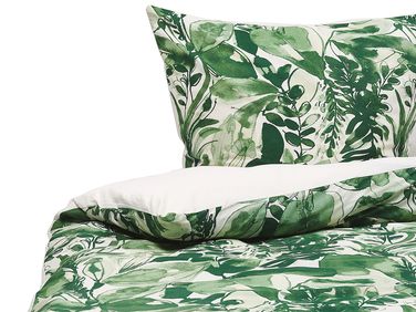 Bettwäsche-Set GREENWOOD Baumwollsatin 135 x 200 cm Grün