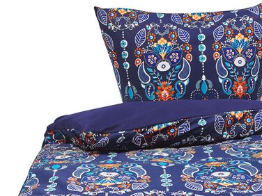 Bettwäsche-Set MADRONA Baumwollsatin 135 x 200 cm Dunkelblau