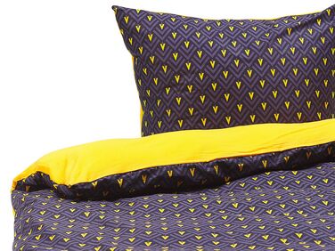 Bettwäsche-Set WALLINGFORD Baumwollsatin 155 x 220 cm Blau