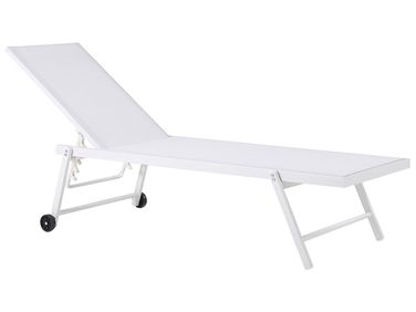 Sun Lounger PORTOFINO Reclining Metal White