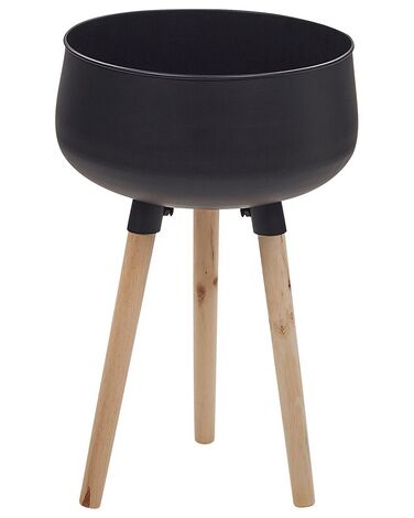 Elevated Plant Pot AGROS 35 cm Black Metal