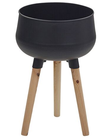 Elevated Plant Pot AGROS 30 cm Black Metal