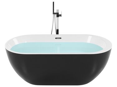 Freistehende Badewanne NEVIS 170 x 80 cm Schwarz