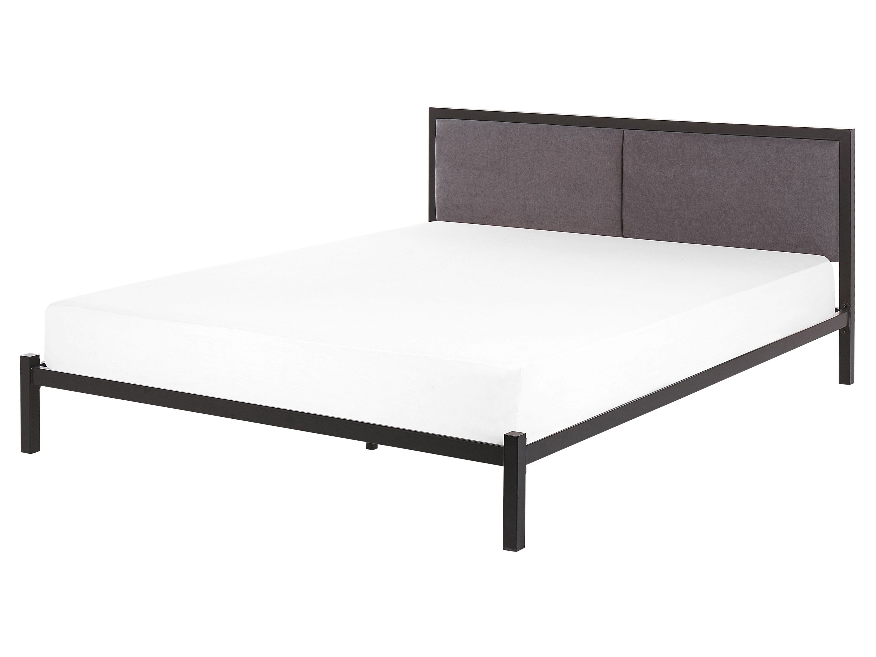 Bed Metal CLAMART 160 x 200 cm (EU King Size) Grey