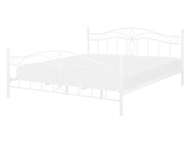 Bett mit Lattenrost Metall ANTLIA 140 x 200 cm Weiß