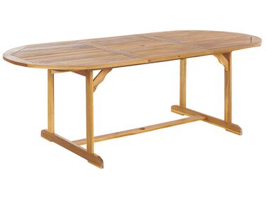Ausziehbarer Gartentisch MAUI 160/220 cm 100 cm Akazienholz Hellbraun