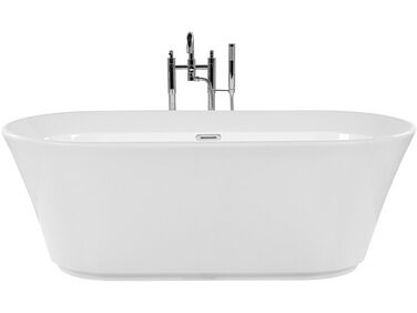 Freistehende Badewanne OVALLE 170 x 80 cm Weiß
