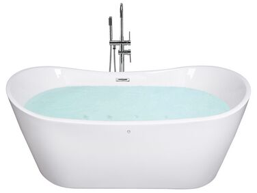 Freestanding Hot Tub with LED ANTIGUA 1680 x 800 mm White