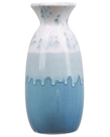Blumenvase CHALCIS Steinzeug 25 cm Blau