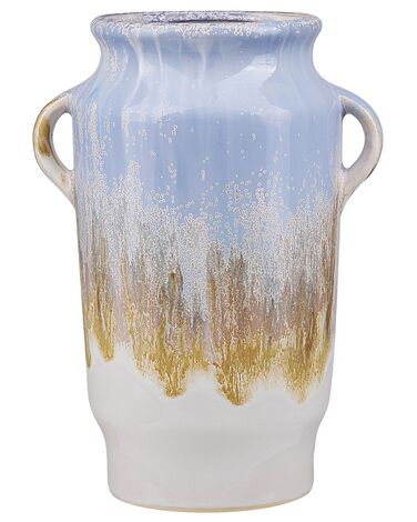 Blumenvase GERRHA Steinzeug 25 cm Hellblau