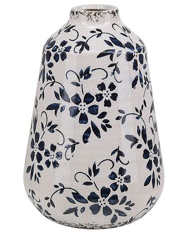 Blumenvase MARONEIA Steinzeug 20 cm Weiß
