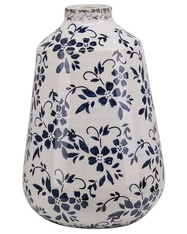Blumenvase MARONEIA Steinzeug 25 cm Weiß