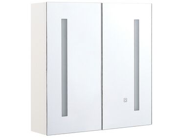 Bad-Spiegelschrank LED CHABUNCO 60 cm 60 cm Weiß