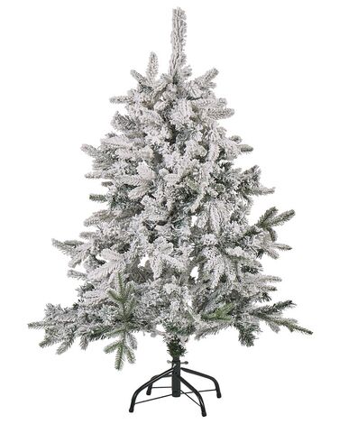 Künstlicher Weihnachtsbaum mit Schnee TOMICHI 120 cm Weiß
