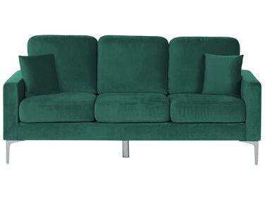 Sofa 3-Sitzer GAVLE Samtstoff Smaragdgrün