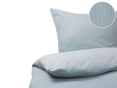 Bettwäsche-Set AVONDALE Baumwollsatin 155 x 220 cm Grau