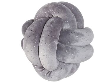 Throw Cushion MALNI Velvet 20 x 20 cm Grey Solid