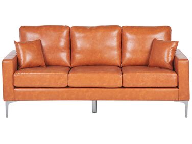 Sofa 3-Sitzer GAVLE Kunstleder Goldbraun