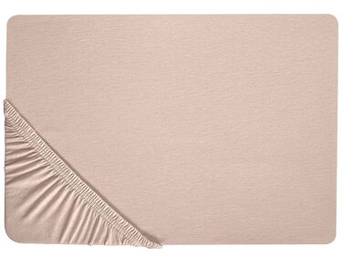 Fitted Sheet HOFUF Cotton 140 x 200 cm Beige