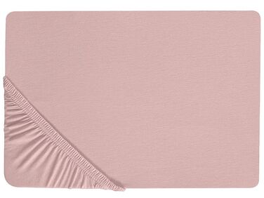 Fitted Sheet HOFUF Cotton 160 x 200 cm Pink