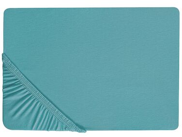 Fitted Sheet HOFUF Cotton 180 x 200 cm Turquoise