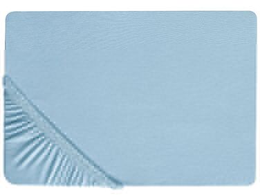 Fitted Sheet HOFUF Cotton 160 x 200 cm Light Blue