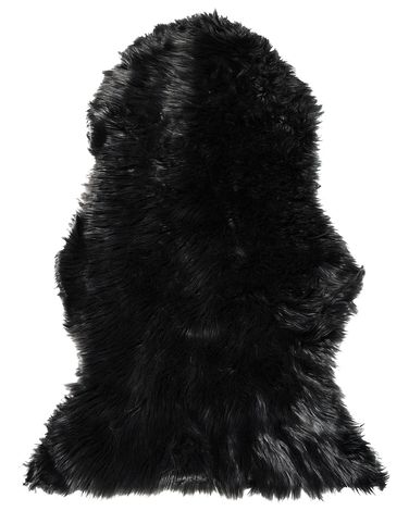 Faux Fur Rug MUNGO Black 63 x 95 cm