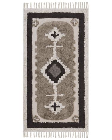 Rug GEYVE Beige 80 x 150 cm Cotton