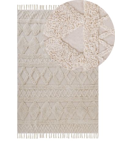 Rug DIDIM Beige 140 x 200 cm Cotton