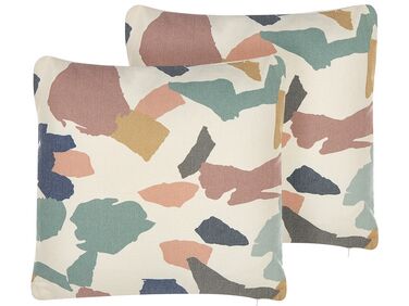 Dekokissen 2er Set FOTHERGILLA 45 x 45 cm Bunt Abstraktes Muster